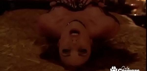  Horny MILF Aimee Masturbates By Candle Light